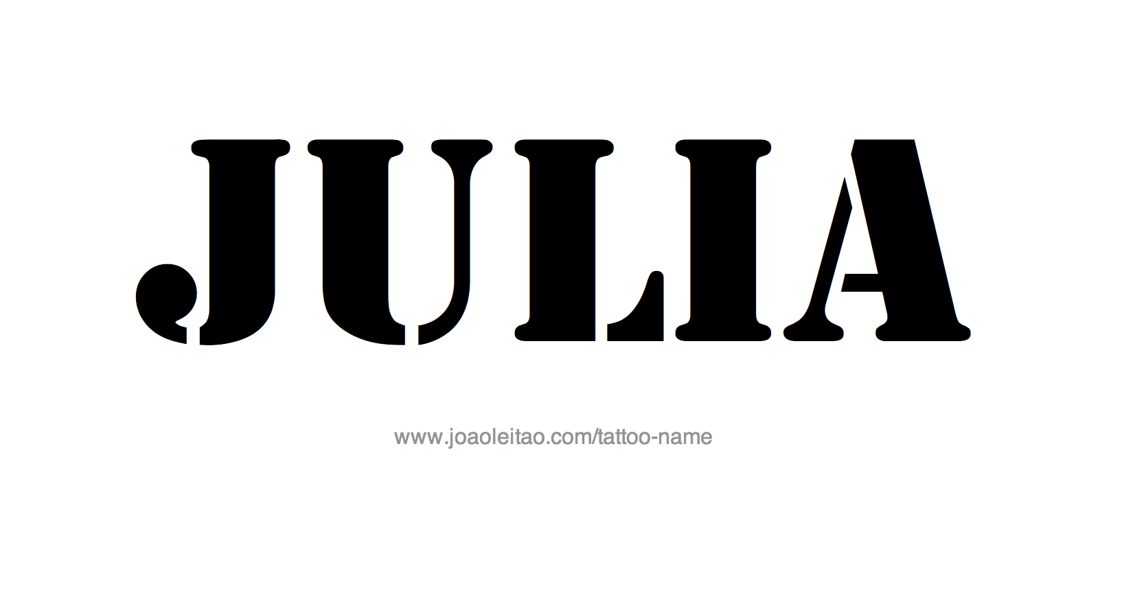 Julia Name Tattoo Designs